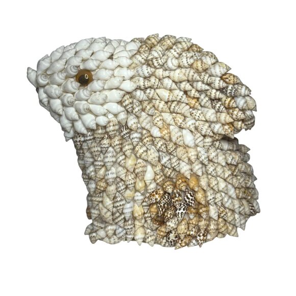 Vintage Seashell Encrusted Rabbit Figurine Souvenir Folk Art - Picture 2 of 8